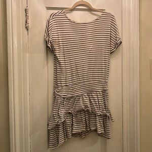 gf brand black and white striped dress.